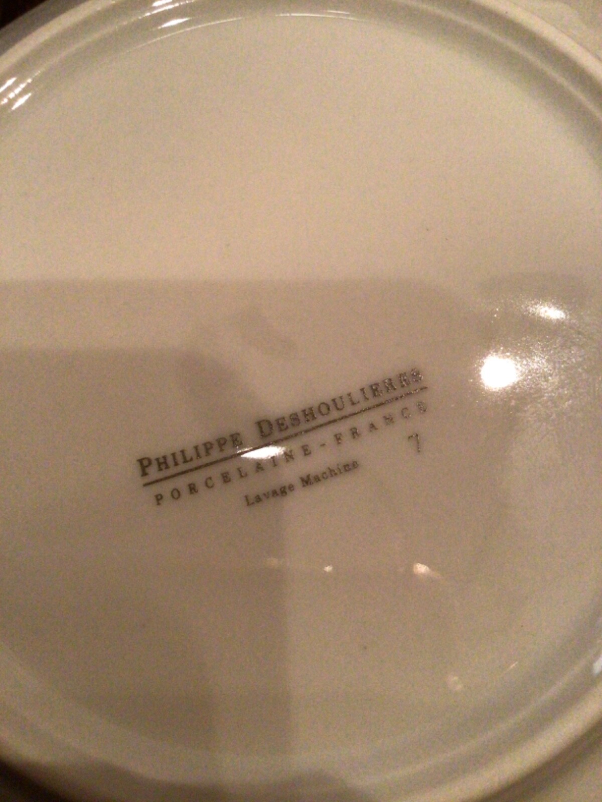 VINTAGE PHILIPPE DESHOULIERES PORCELAIN CANAPÉ PLATES NIB