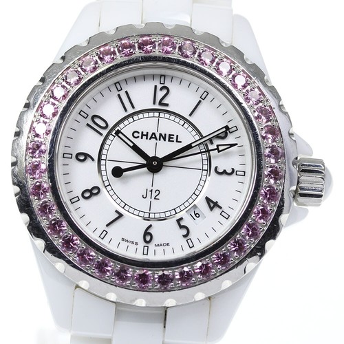 CHANEL J12 H1181 Pink Sapphire Bezel 