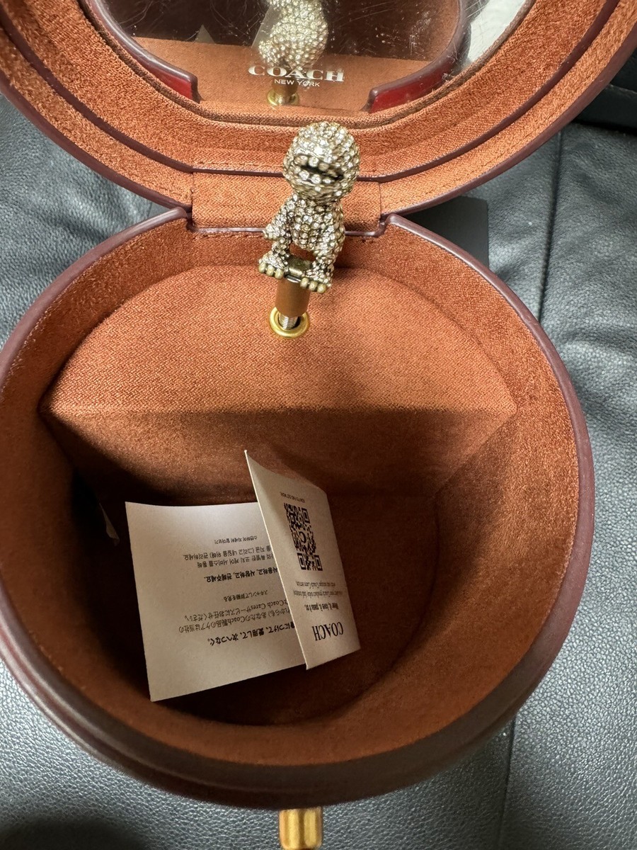 COACH チェス Coach Boxed Jewelry Box glovetanned leather With Rexy CE926