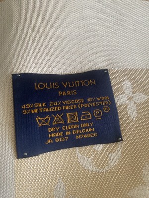 100% Authentic Louis Vuitton WHITE SHINE Shawl, Ref M74026 | eBay