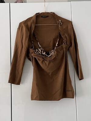 Roberto Cavalli 3-teliges Twin-Set Camel/Leo Gr.48ital./40 Dt. Neu