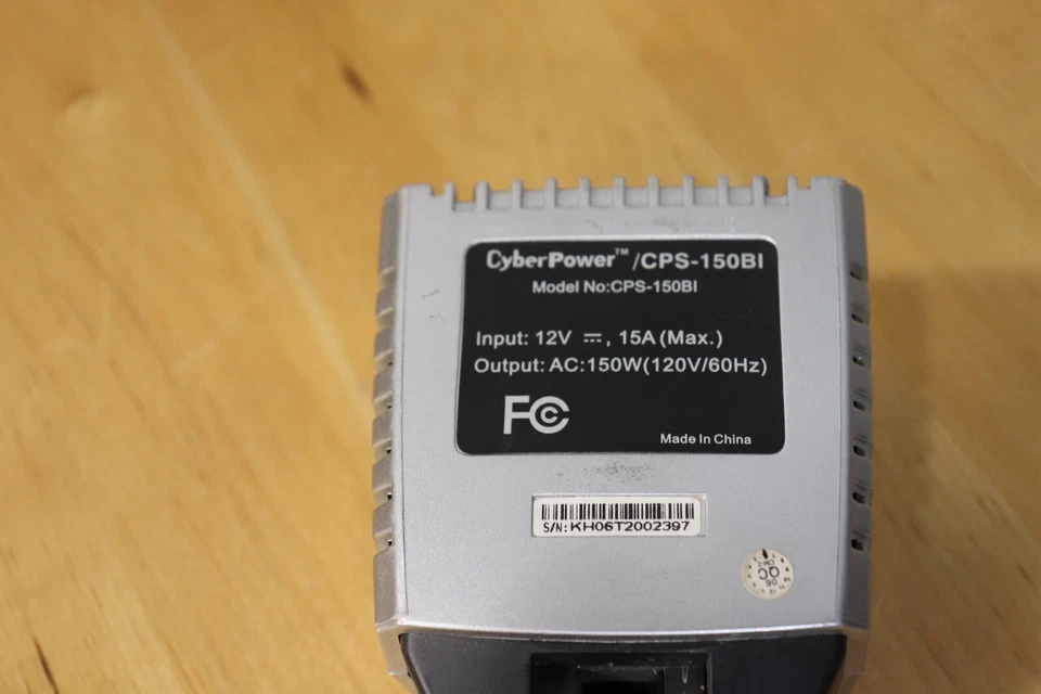 Cyber-Power AC Mobile Power 150 Watt Car Adapter Model No. CPS150BI Untested - Image 3 of 3