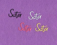 SISTER 3 die cuts scrapbook cards