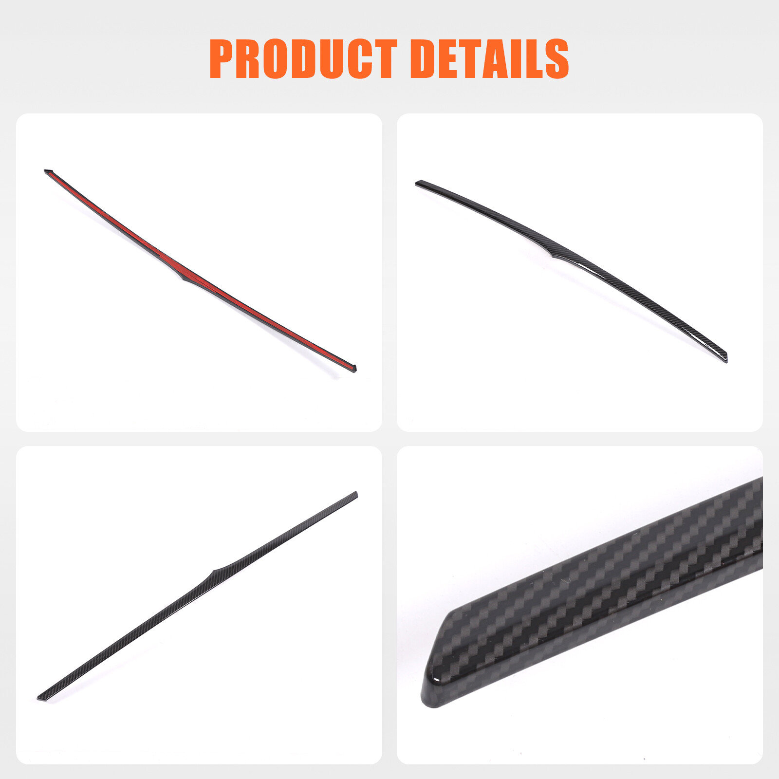 ABS Carbon Fiber Front Grille Upper Cover Strip Fits Maserati Ghibli 2018-2022