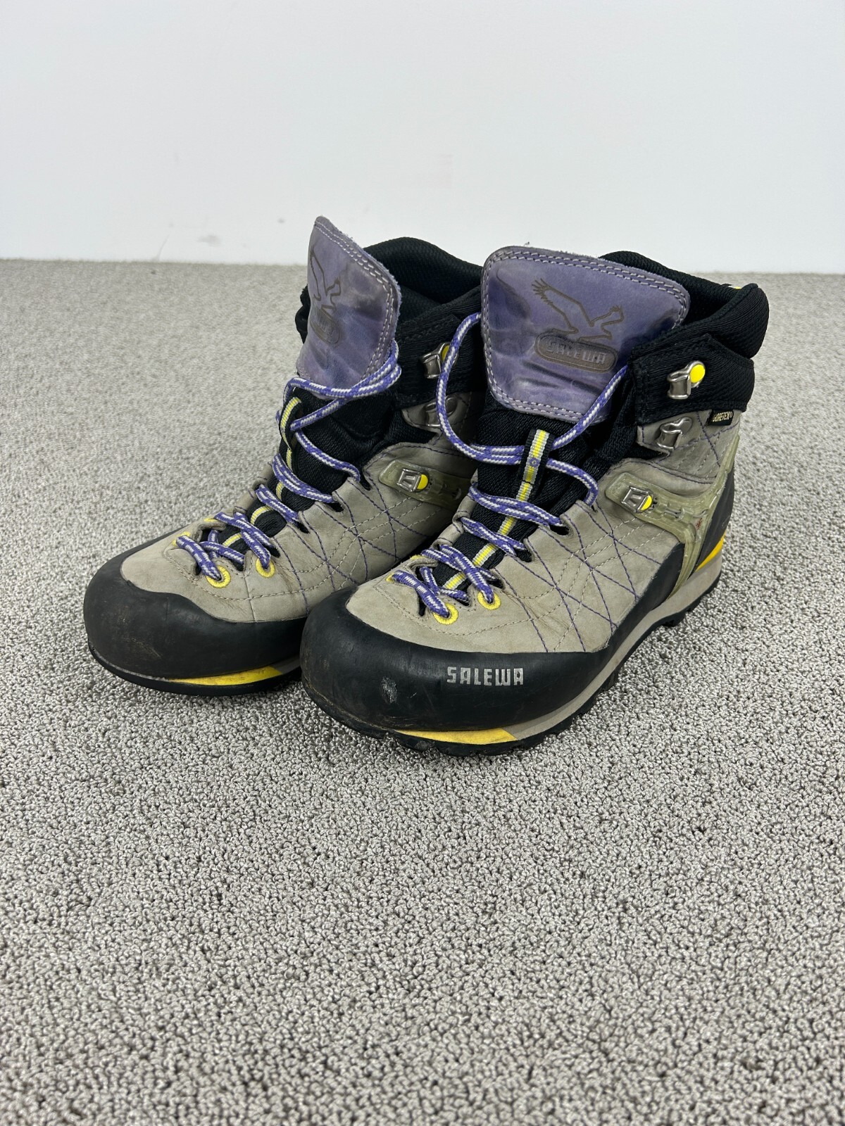 SALEWA Rapace GTX Botas de senderismo Botas de alpinismo T. 35 Gris Negro Morado