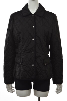 Gerry Weber Womens Jacket Size 40 10 Black Solid Quilted Long Sleeve Outerwear