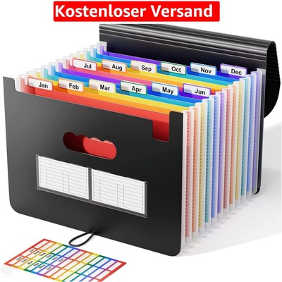 Erweiterbare Sortiermappe A4 mit Deckel   1500 Blatt Kapazität, Umweltfreundlich
