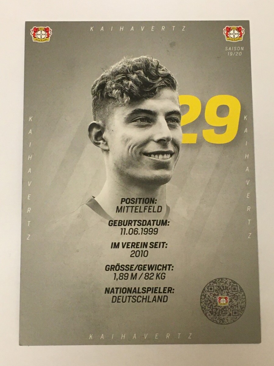 Kai Havertz 2019-20 Official Hand Signed Bayer Leverkusen