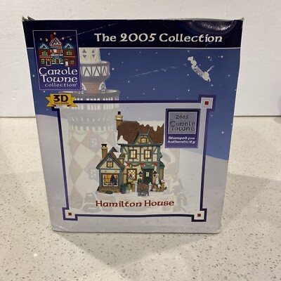HAMILTON HOUSE by Lemax CAROLE TOWNE COLLECTION  2005  Small Chip On Chimney