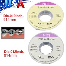 Orthodontic Dental Braces Niti Open Coil Spring Dia.012 Inch/.010 Inch 914mm USA