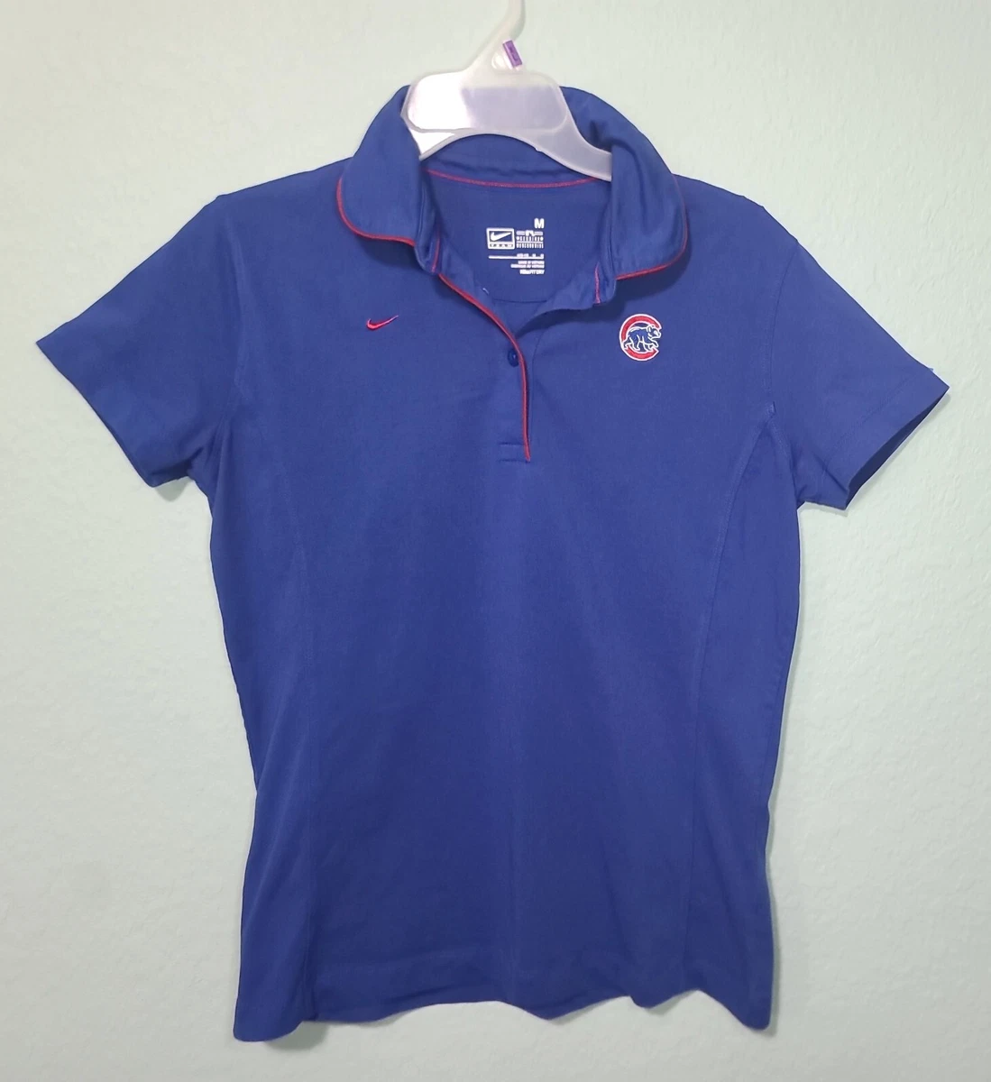 Chicago Cubs Polo M Shirt Nike Team Textured Genuine Merchandise  Embroidered Men