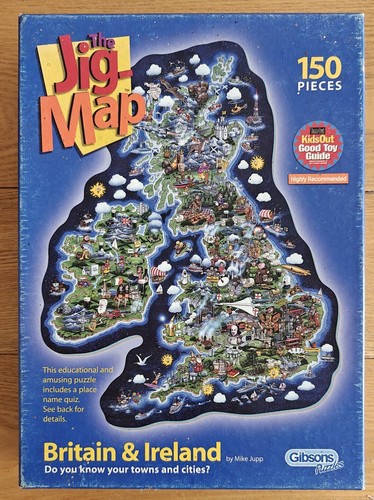 Gibsons Jigmap Puzzle - 150 LARGE Pce - Britain And Ireland Mike Jupp COMPLETE