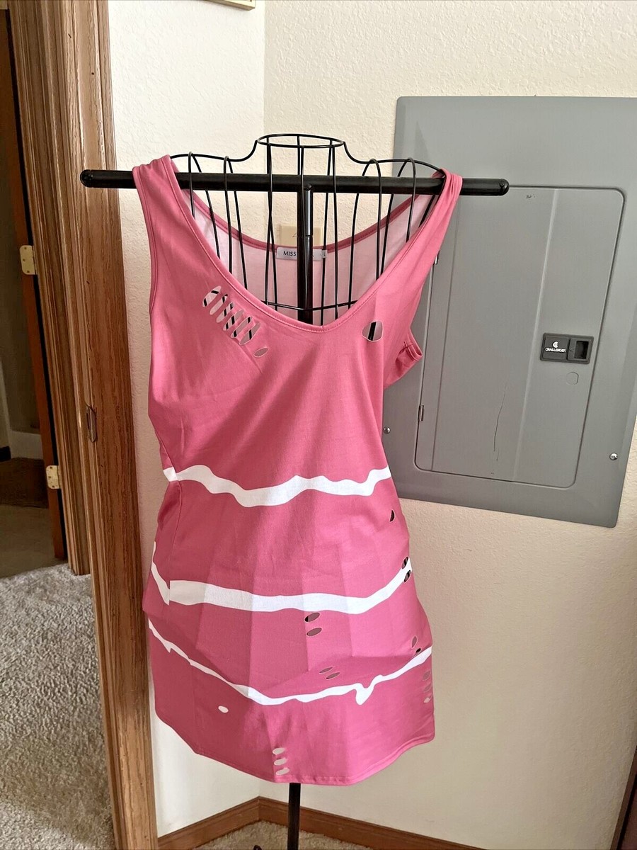 pink ripped dress BOUTIQUE PINK AND WHITE TIE DYE “ ripped”DRESS-M-L, WOMENS SUMMER DRESSES
