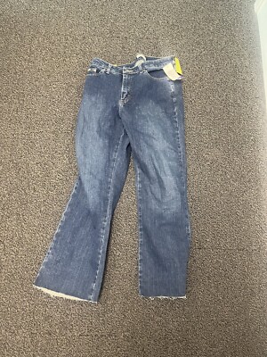 NEW-WITH-TAGS LEE WOMEN S NATURAL BOOTCUT BLUE JEANS STRETCH 12 PETITE