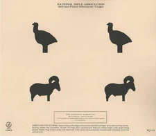 TQ-13 Official NRA 50 Foot Pistol Silhouette Target, Turkey & Ram - on Tagboard