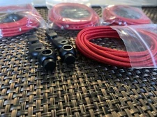 Red No Tie Bungee Shoelaces With Clip And Toggle