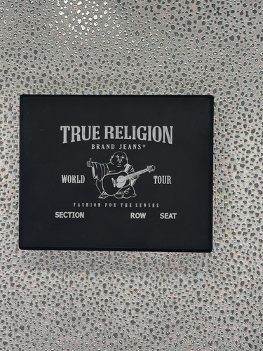 True Religion RFID Trifold Black Genuine Leather Wallet - Picture 3 of 3