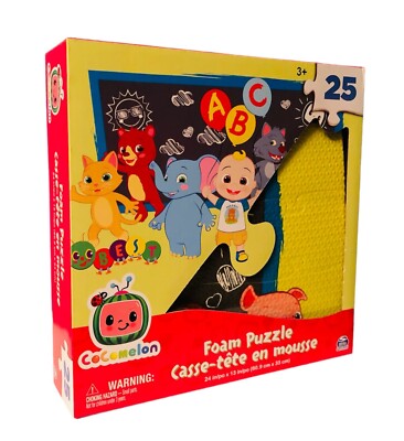 Cocomelon Foam Puzzle 24''x13'' ABC's Floor Learning 25 Pieces Toddler Kids. New