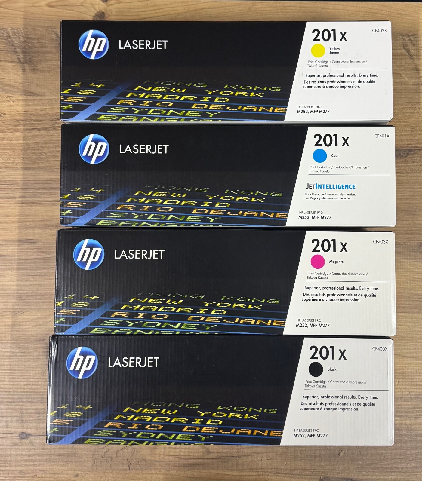 HP 201X High Yield Toner Cartridge Set - Black, Cyan, Magenta, Yellow-image