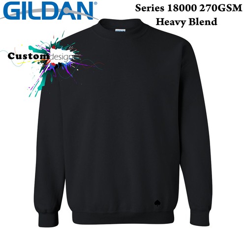 Gildan Black Heavy Blend Basic Sweat 