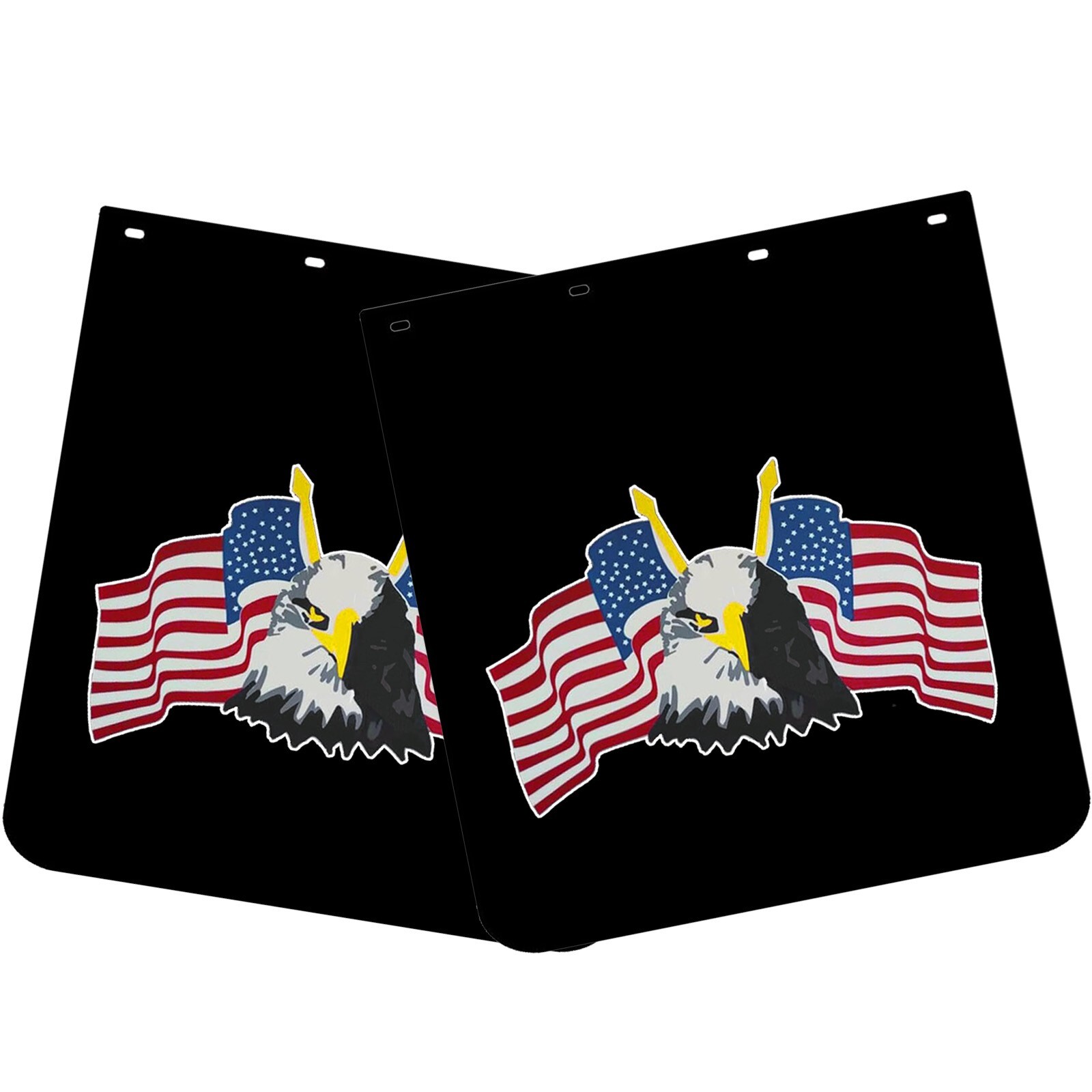 24x24 Heavy Duty Black Mud Flaps for Semi Trucks Trailers 2 Pack