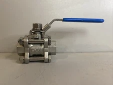 New Fluid Valves FNW 1/2" STAINLESS STEEL BALL VALVE CF8M 1000WOG WELD SOCKET