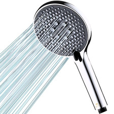 High Pressure Shower Head 3 Spray Modes Water Saving, Large Chrome Showerhead