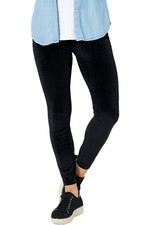 AnyBody Ribbed Velour Leggings Jet Black