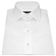 White Evening Wedding Mens Shirt Tall Neck High Spread Windsor Collar Harry Hill