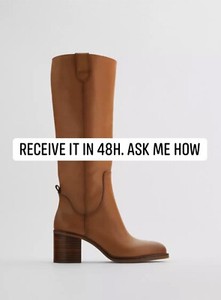 bottes hautes marron