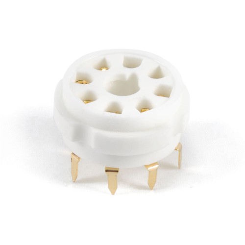 2pcs 8 Pin Tube Socket Ceramic Octal PCB Mount Gold for KT88 EL34 6SL7 6SN7 5U4G - Picture 3 of 7