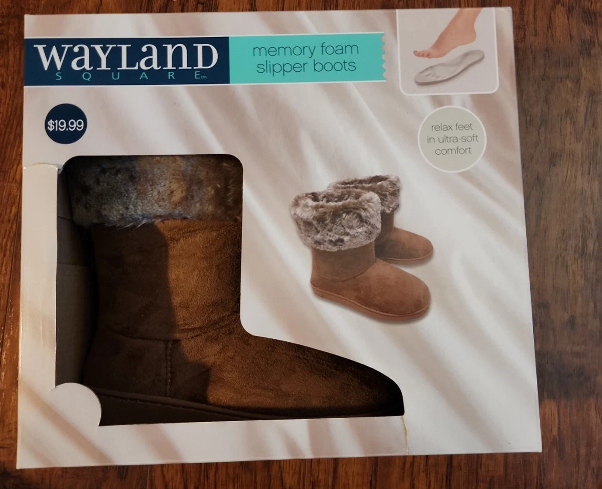 Wayland Square Woman s Memory Foam Slipper Boots Size X Small 5 6 New