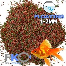 FKC Goldfish & Koi Small Aqua Aquarium, Pond Floating Fish Food Pellets 1-2mm
