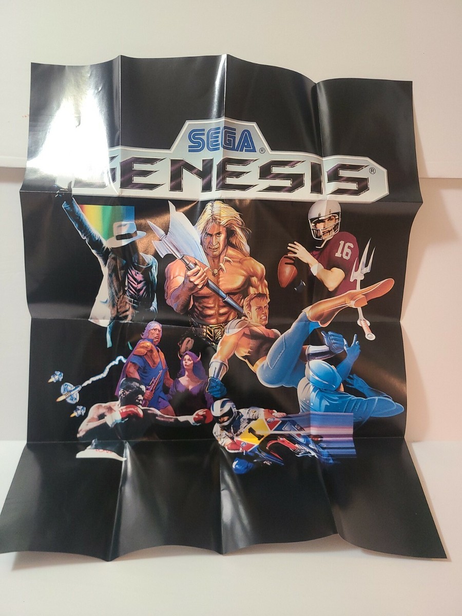 Sega Genesis Visions Poster promo insert 1990 - 16-3/4