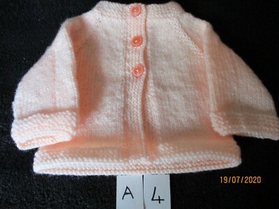 Handarbeit Baby Strickjacke 0-3 Monate Stylecraft Special Doppelstrick Apricot 