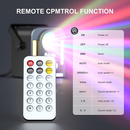 DJ Laser Disco Light Strobe RGB Beam LED Stage Effect Lighting Club W/Remote - Picture 6 of 7