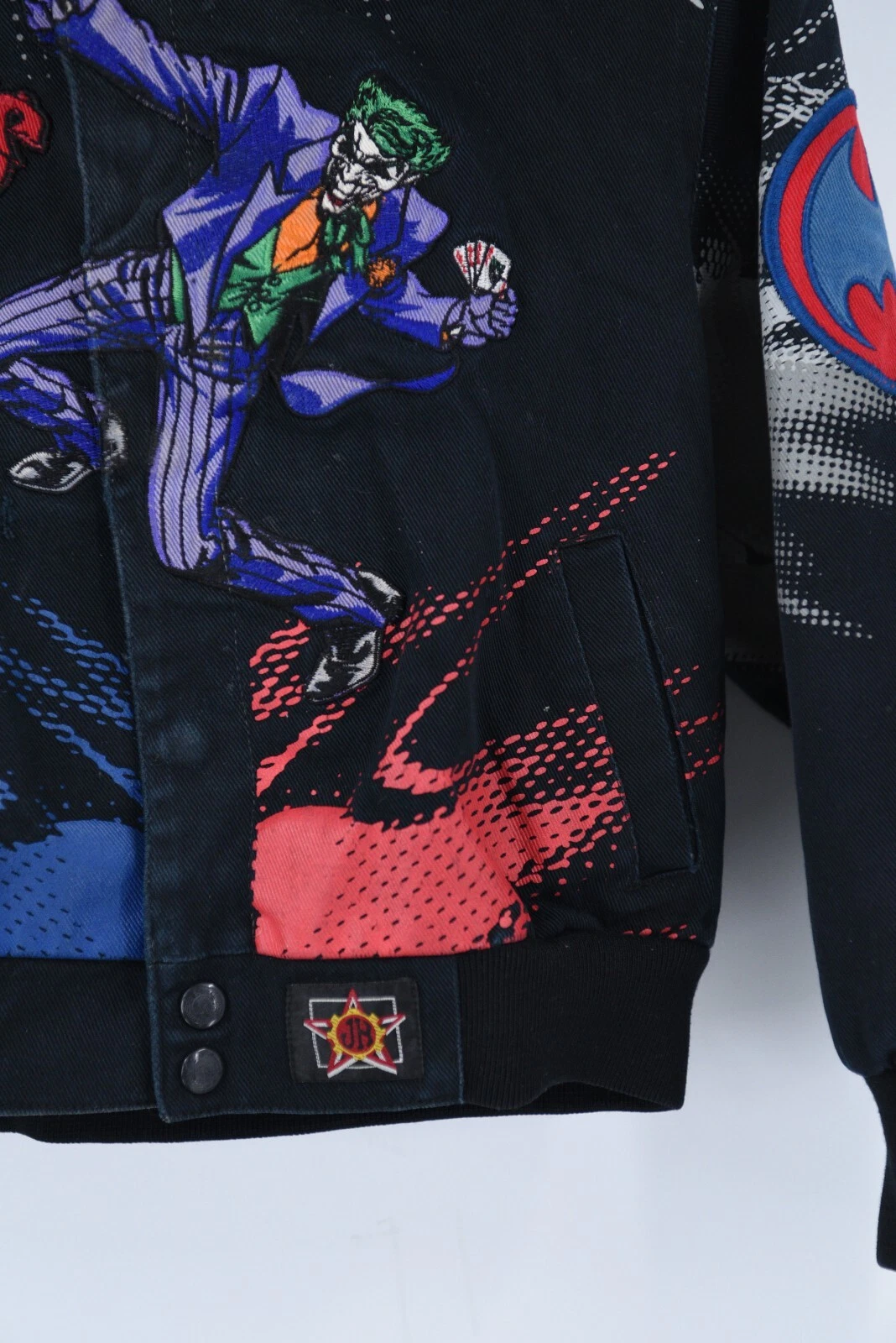 Batman Joker Jeff Hamilton Youth Medium Baseball Jacket