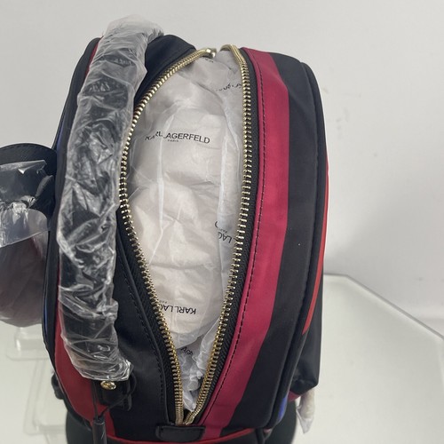 New KARL LAGERFELD PARIS Amour Applique Nylon Backpack Multicolor - Picture 10 of 11