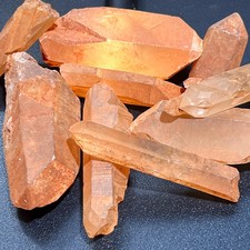 Large Tangerine Quartz Crystal Rough Raw Points (by The Piece Or Pound)