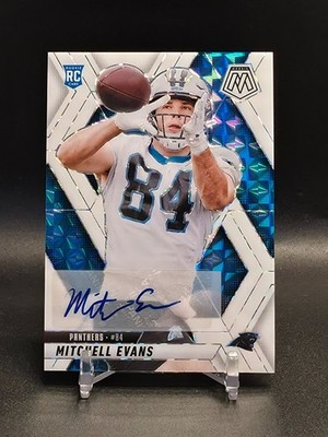 MITCHELL EVANS ROOKIE 2025 Panini Mosaic #344 Panthers WHITE PRIZM AUTO /25