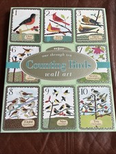 Very Rare Counting Birds 1 10 Cards 8" 10" Cardstock Wall Art 2005 eeBoo NEW