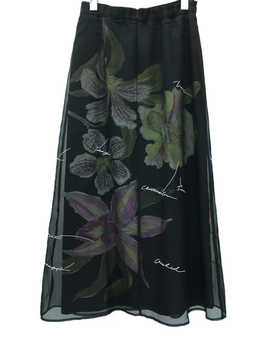 AMERI Long Skirt, Medium, Polyester, Black, 02310… - image 1
