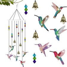 Hummingbird Style Diamond Painting Wind Chime Kits for Diamond Art Hanging Decor