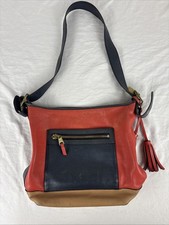 Coach Red Blue And Tan Shoulder Bag. Lightly Used