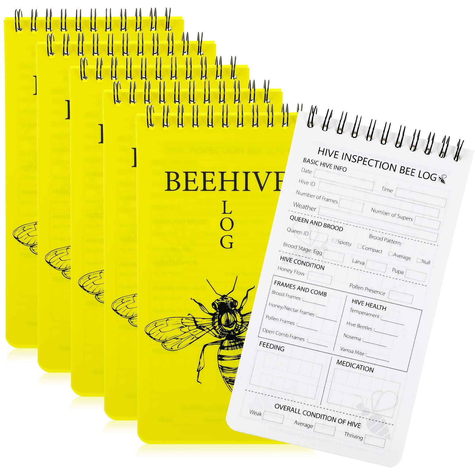 3 Pack Beekeeping Log Book Beekeepers Tracking Journal Beehive Log Waterproof...
