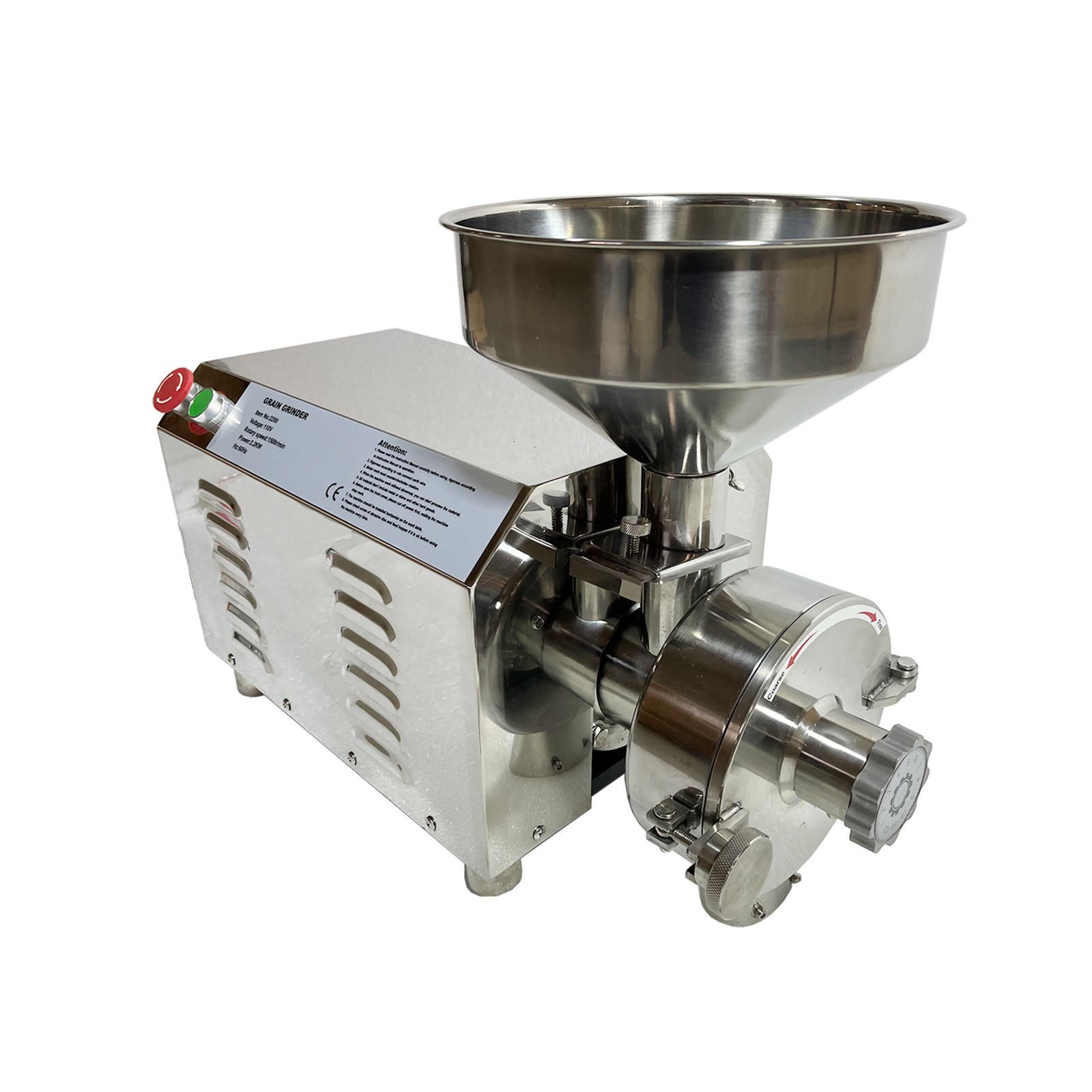 2200W Electric Soybean Grinder 110V Commercial Grinding Machine 30-50KG/H