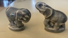Wade Whimsies NOAHS ARK Series-Set Of 2-“Gray Elephants “ “Male & Female “ RARE