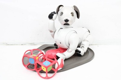 Sony AIBO ERS-1000 Robot Dog Ivory White Ball, Knochen und Würfel Futternapf Set