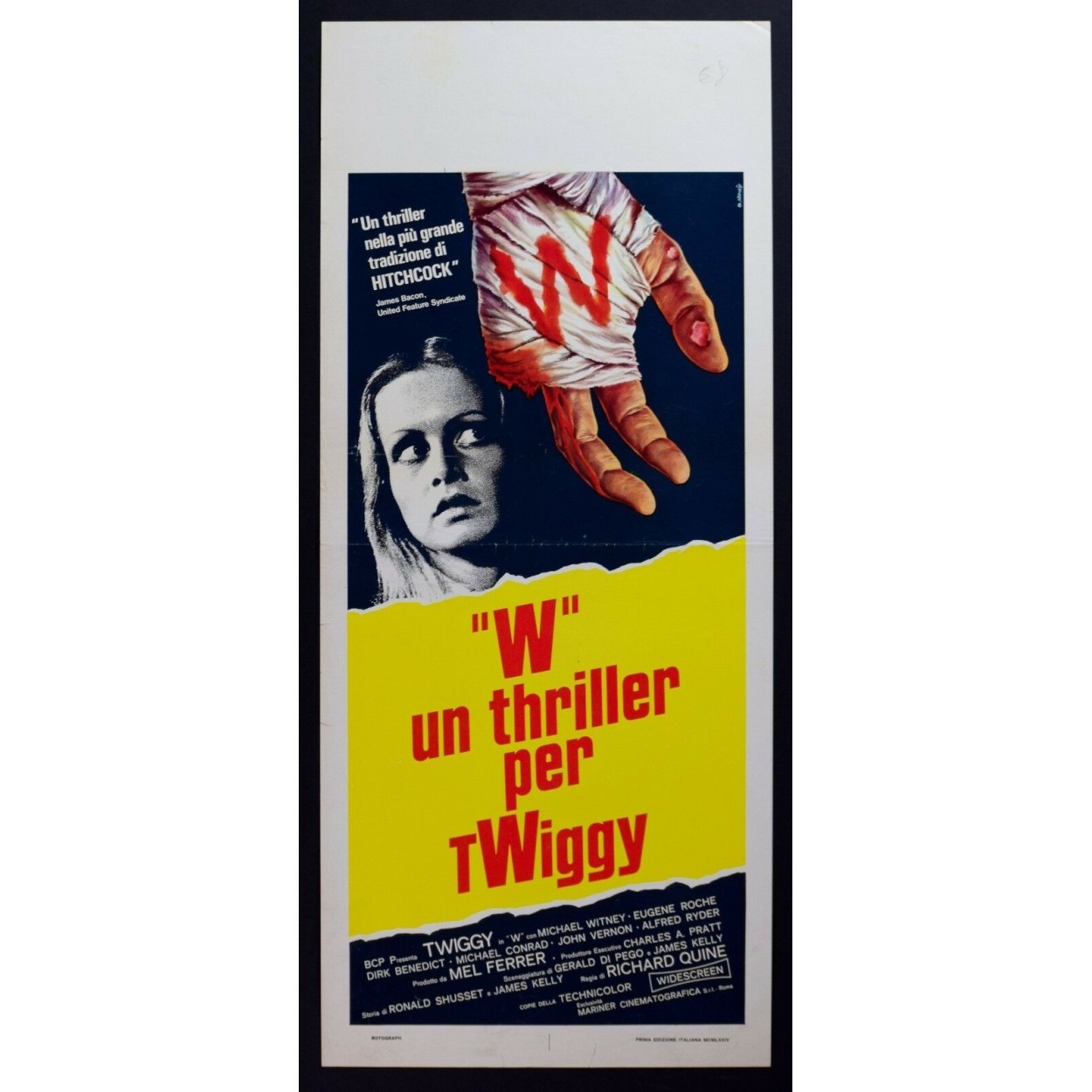 Locandina originale film UN THRILLER PER TWIGGY (1973) - Regia di Richard Quine