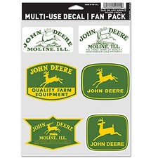 John Deere 6 Pack Multi-use Decals 5.5x7.75 Logo Vintage